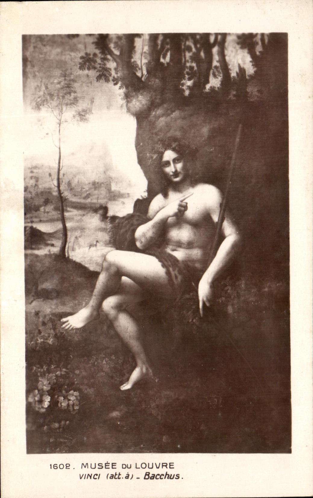 CPA Musee Du Louvre Vinci Bacchus