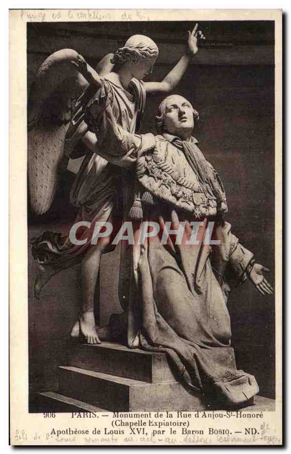 CPA Paris Monument De La Rue d'anjou St Honore Apotheose De Louis XVI par le Baron Bosio