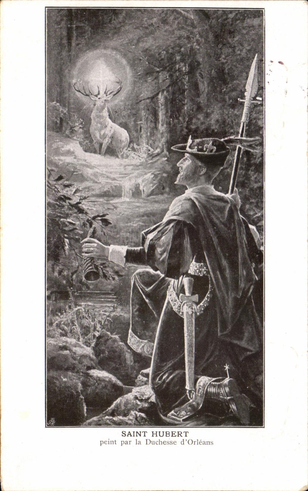 CPA Saint Hubert Peint Par La Duchesse d'Orleans Biche Chasse