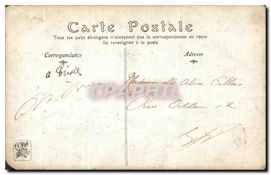CPA Salon De 1908 Table Mise Par Rieder — Verso