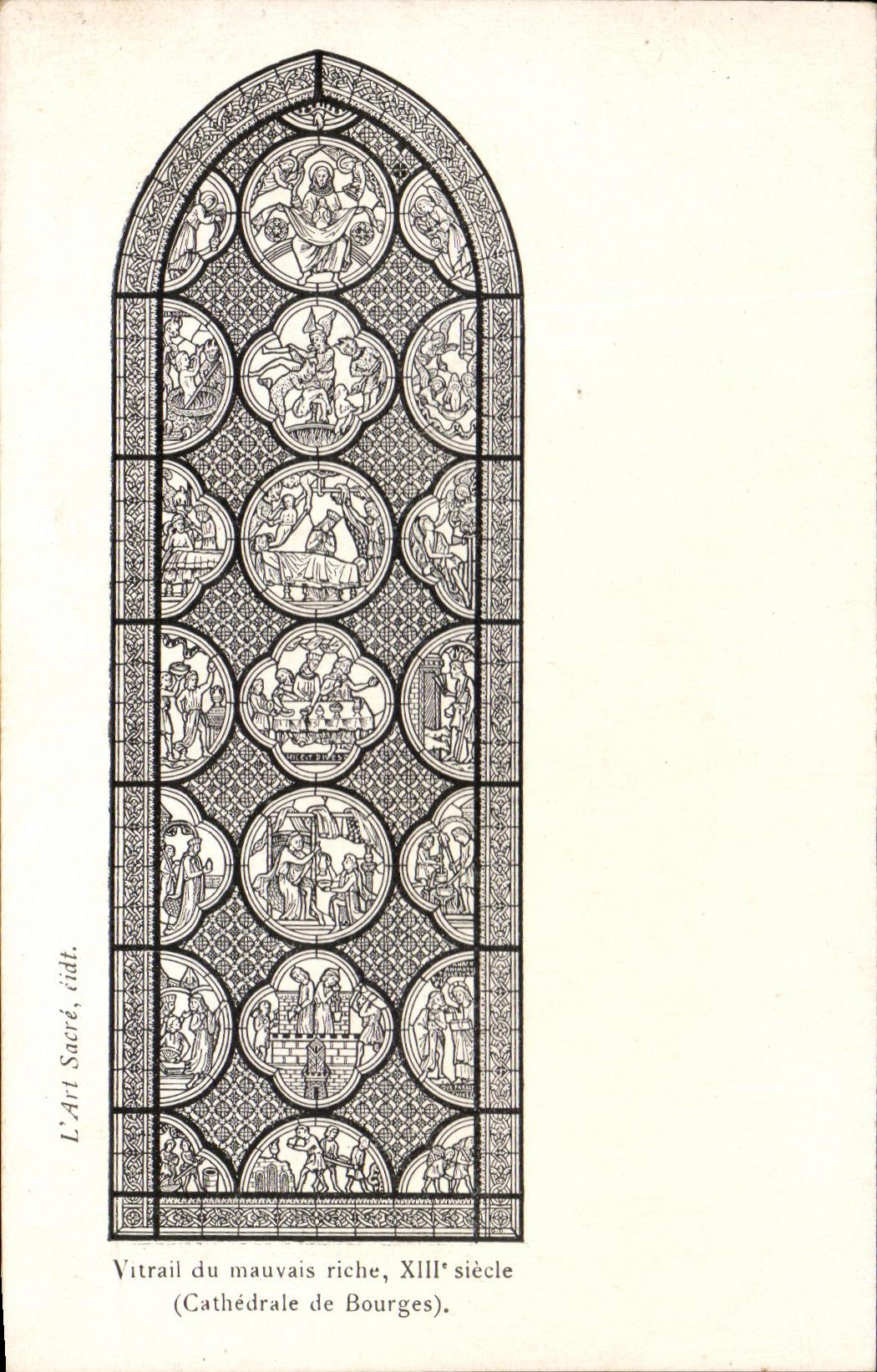 Vitraux de la cathédrale de Bourges — XIIIe siècle — L'Art Sacré, édit.