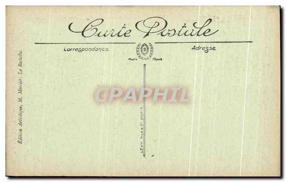 La Rochelle — Porte d'entrée de l'Hôtel de Ville — Édition Artistique M. Mercier, n° 232 — Verso