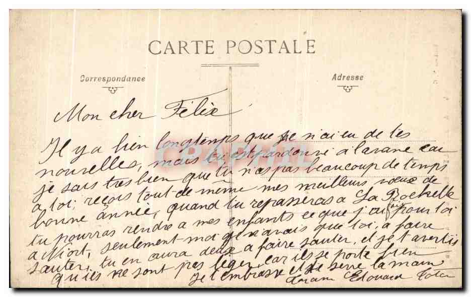 CPA La Rochelle Buste de Jean Guiton — Verso