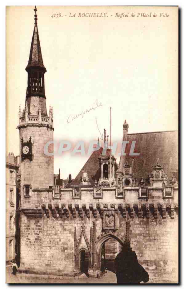 La Rochelle - Beffroi de l'Hôtel de Ville — Éditeur H. Bergeron, n° 4178