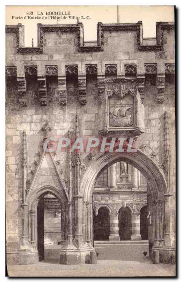 Rochelle — Porte d'Entrée de l'Hôtel de Ville — L.C. — n°853