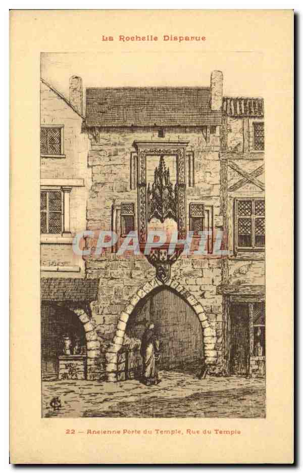 CPA La Rochelle Disparue Ancienne Porte du Temple Rue du Temple