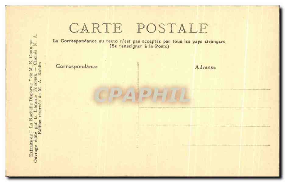CPA La Rochelle Disparue La Verdiere vue interieure — Verso