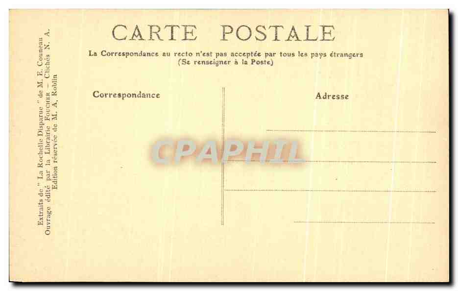CPA La Rochelle Disparue Le Port Dauphin (Effet de Nuit) — Rückseite