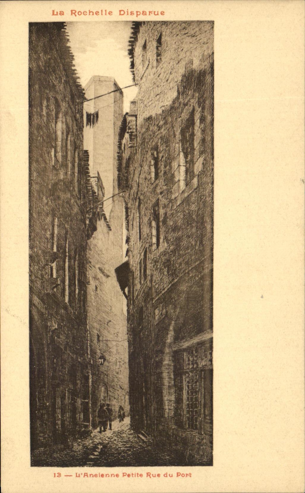 CPA La Rochelle Disparue L'Ancienne Petite Rue du Port