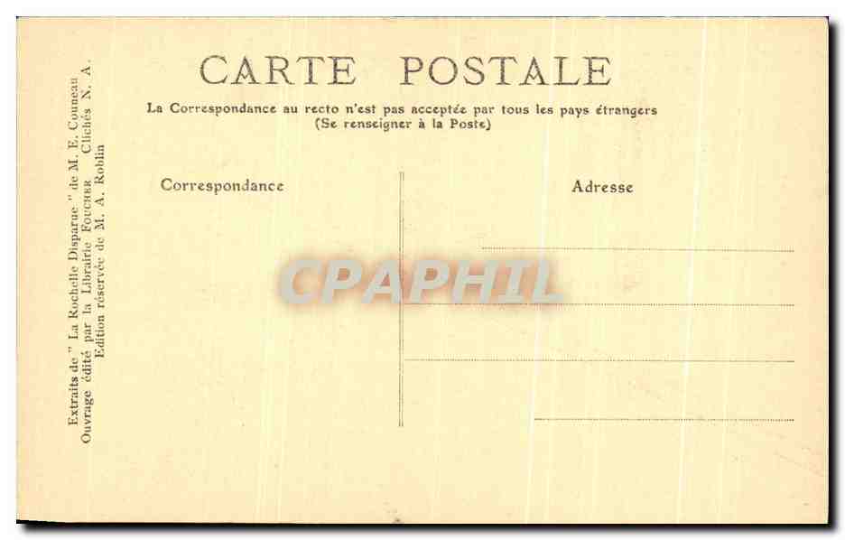 CPA La Rochelle Disparue Jean Guiton marie  — Rückseite