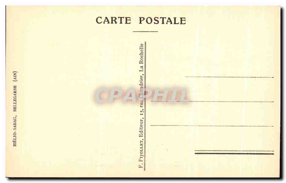 La rue des Canards, autrefois rue de Cunard — gravure de L. Couheau — édit. Héliosadag, La Rochelle — Verso