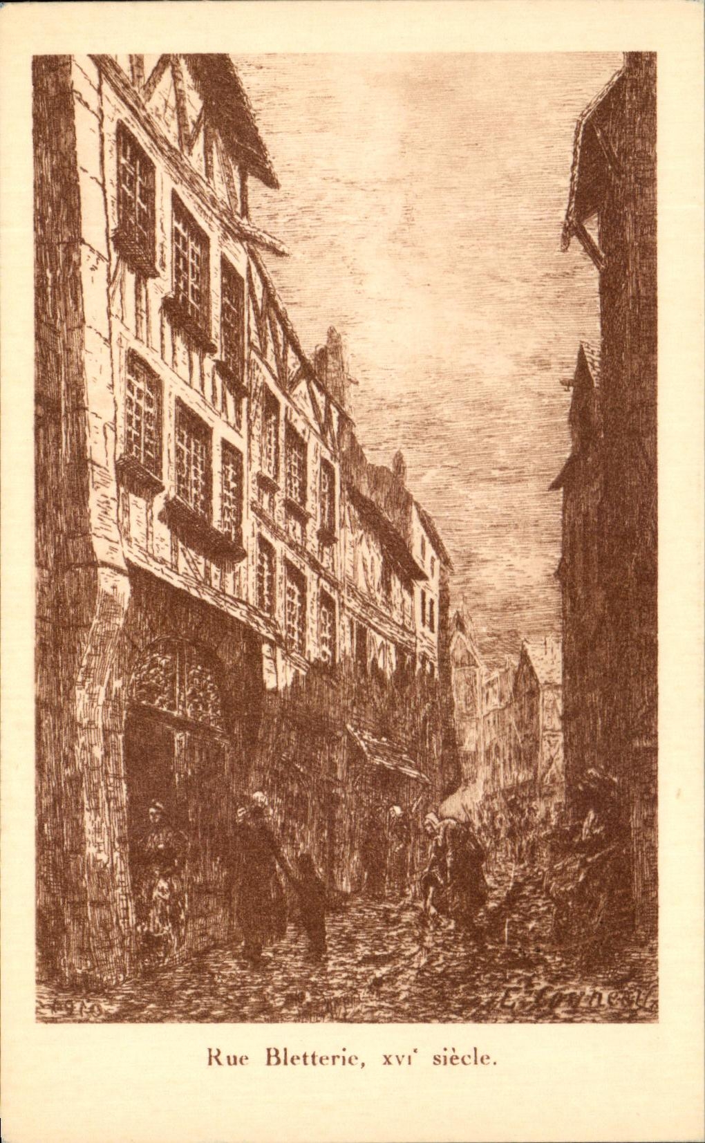 CPA Rue Bletterie XVI Siecle La Rochelle