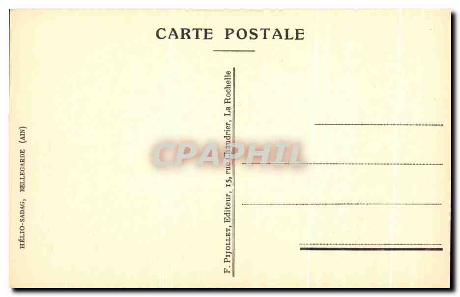 CPA Impasse de la Cour du Temple La Rochelle — Verso