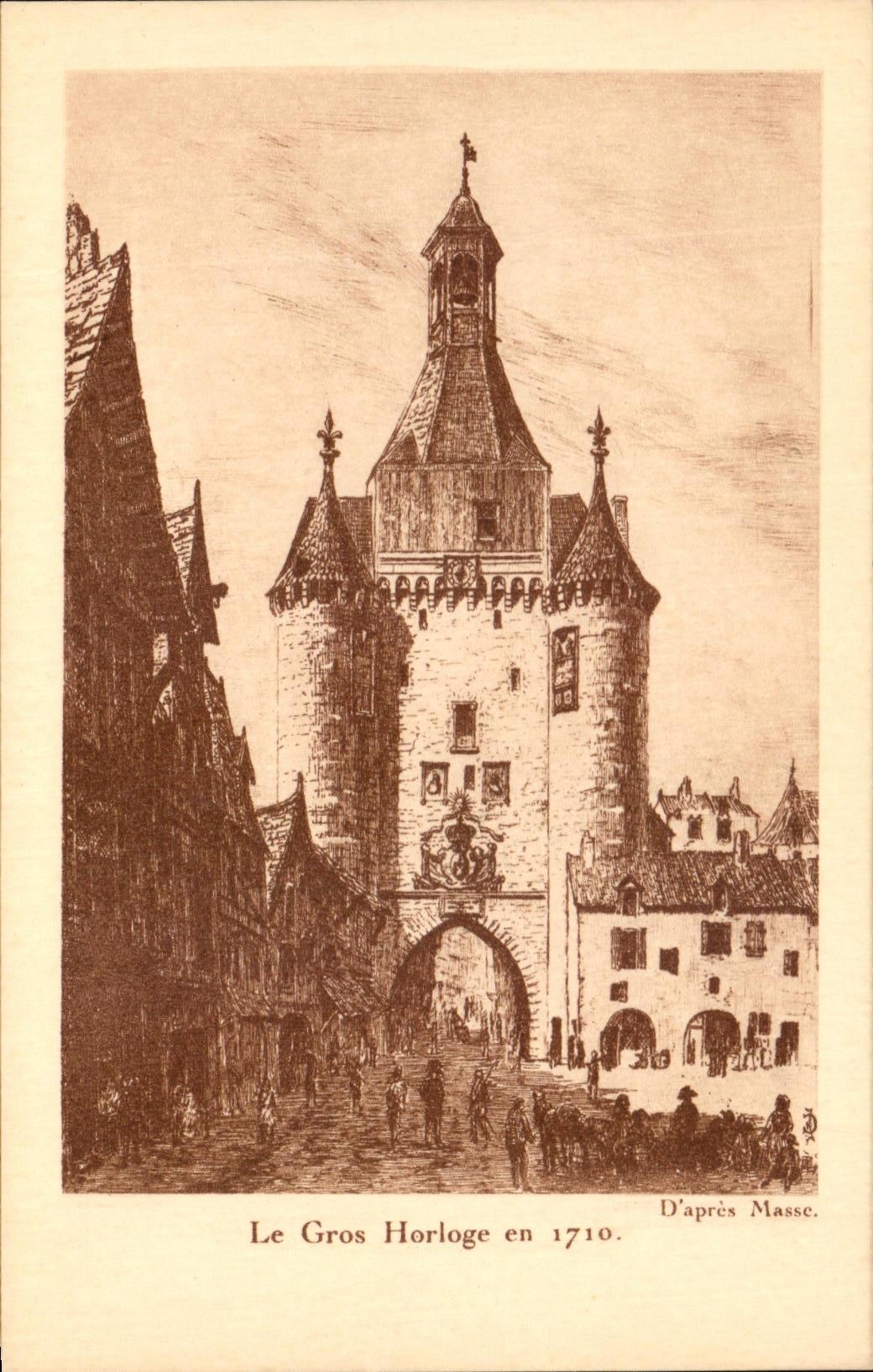 CPA Le Gros Horloge en 1710 La Rochelle