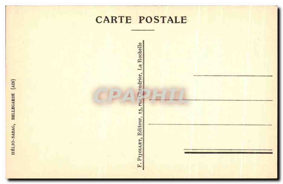 CPA Le Gros Horloge en 1710 La Rochelle — Verso