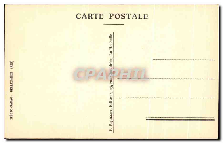 CPA Impasse de la Cour du Temple La Rochelle — Verso