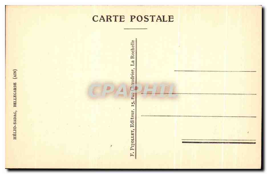 CPA La rue et le Clocher Saint Sauveur La Rochelle — Verso