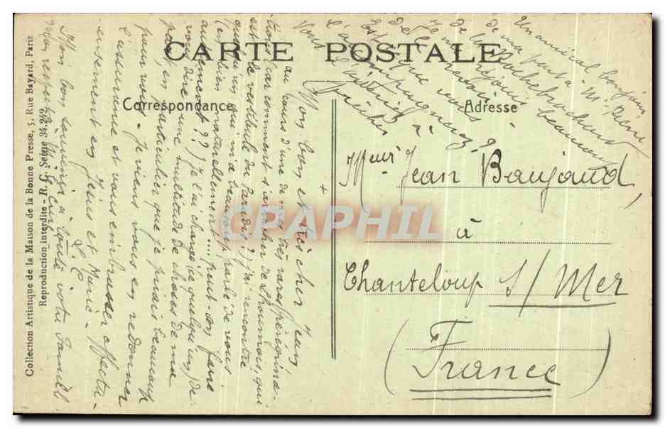 CPA Pastorale de Noel Pres des Remparts — Rückseite