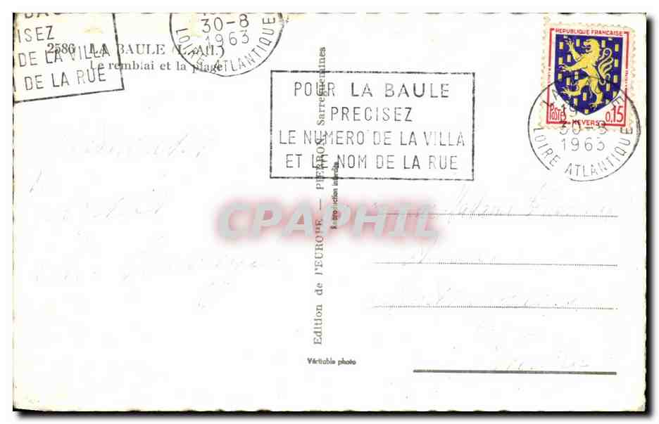 CPA La Baule Le remblai et la Plage — Rückseite