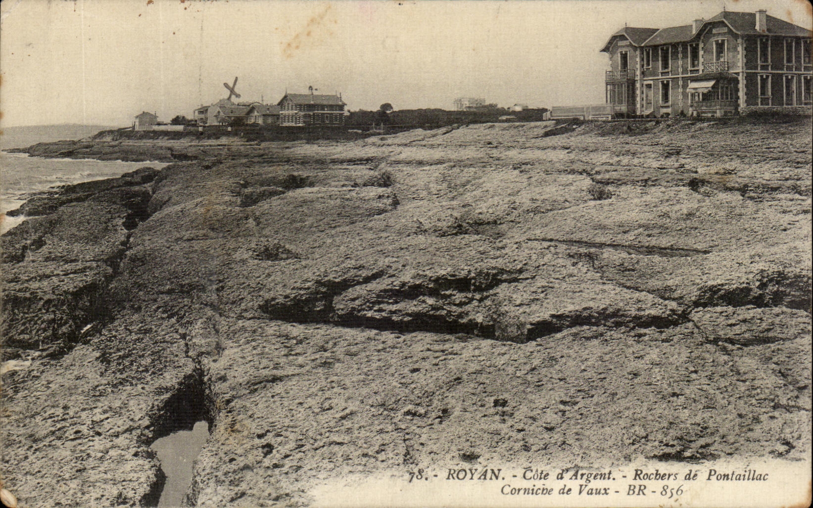 CPA Royan Cote d'Argent Rochers De Pontaillac Corniche De Vaux
