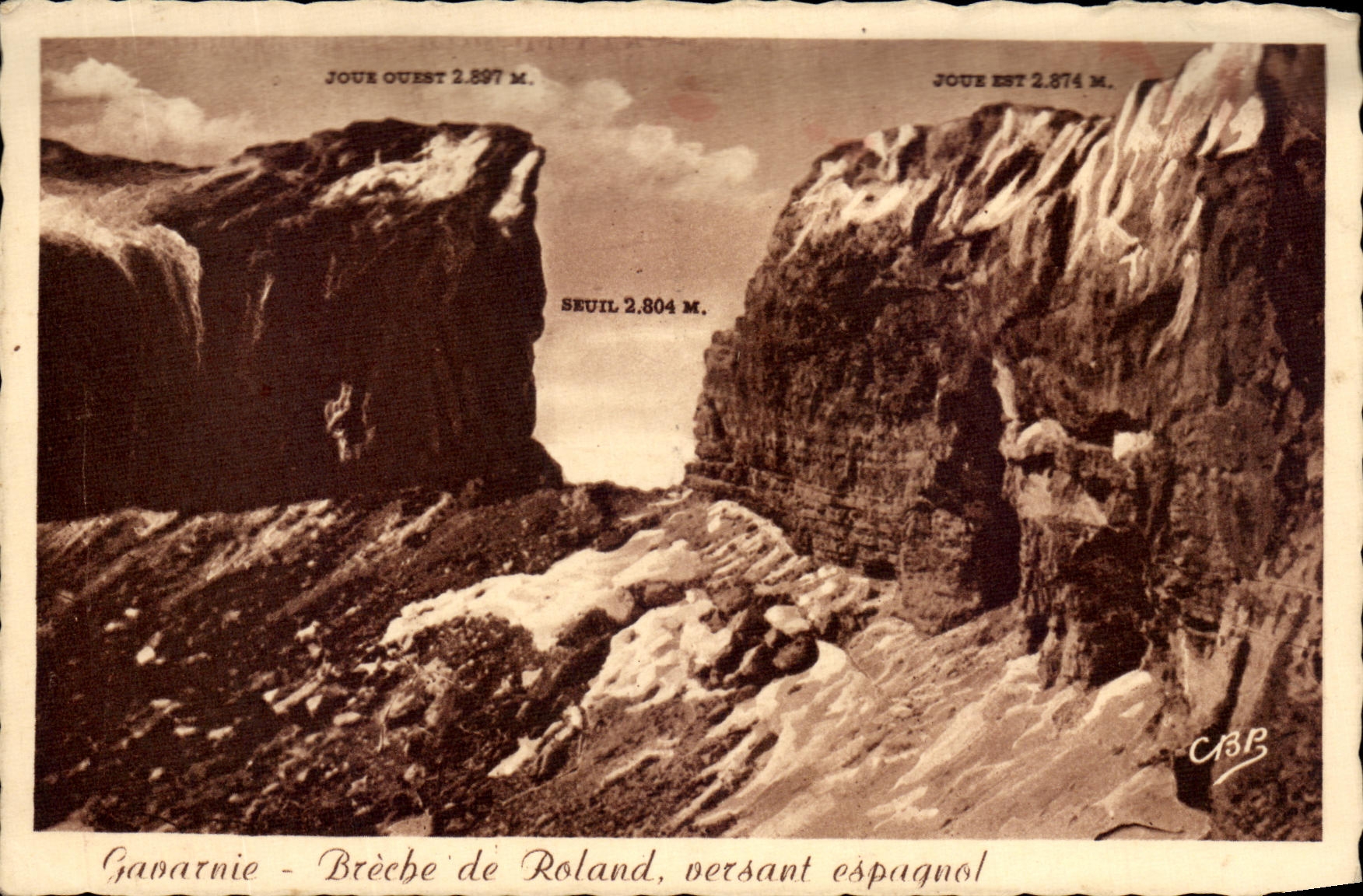 CPA Gavarnie Breche De Roland Versant Espagnol