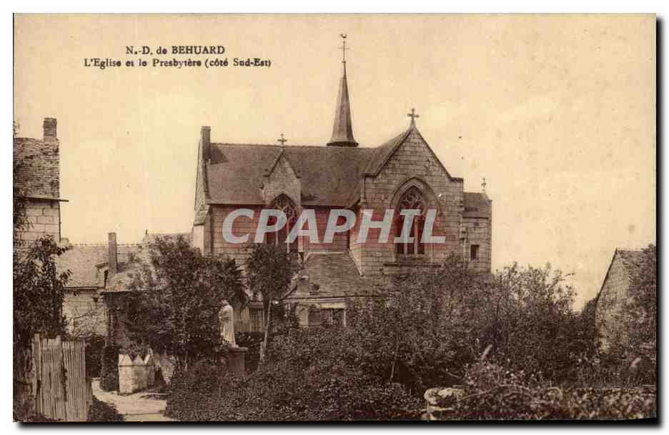 CPA ND de Behuard L'Eglise Et Le Presbytere