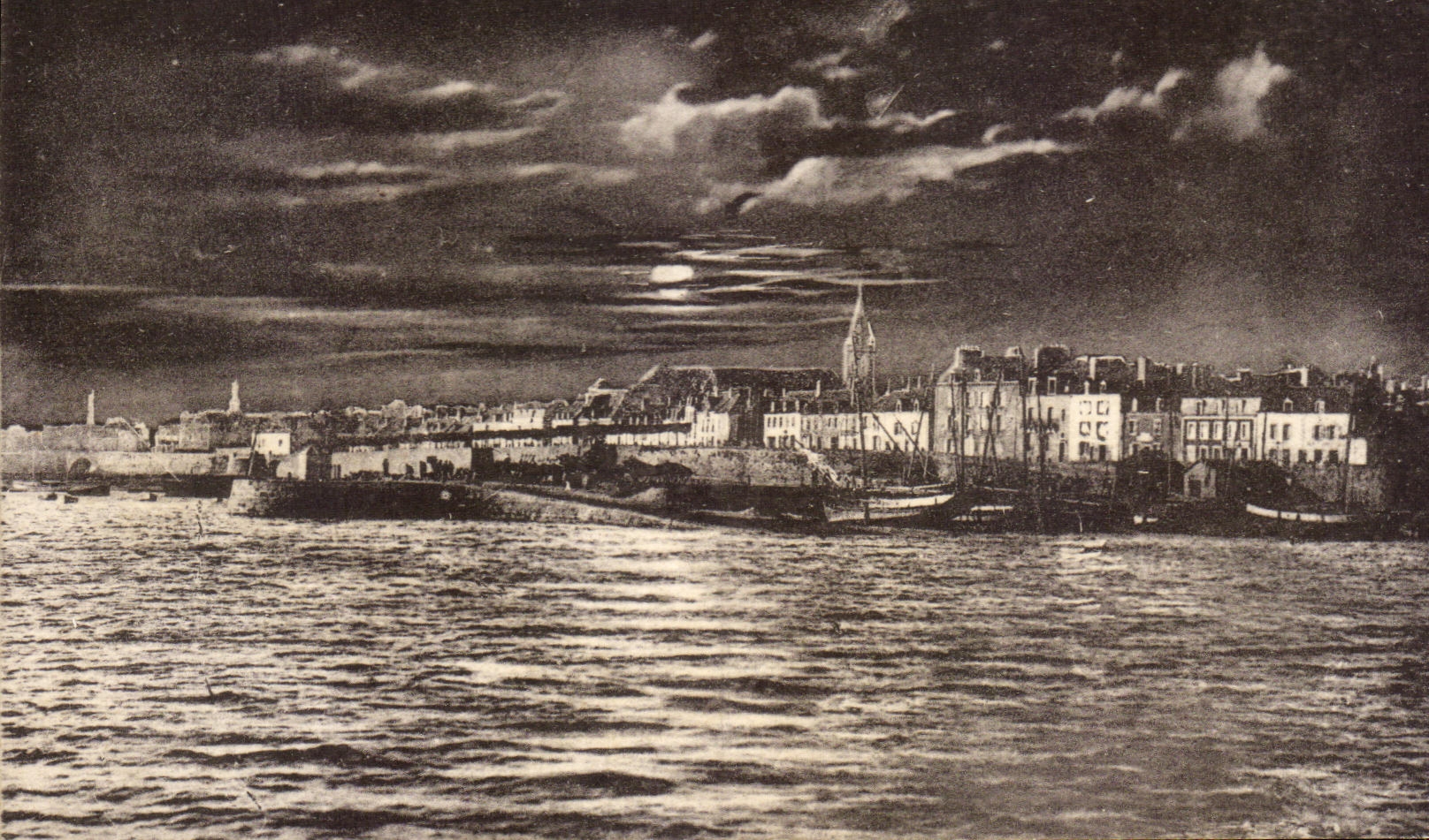 CPA Port Louis La Rade Au Clair De Lune