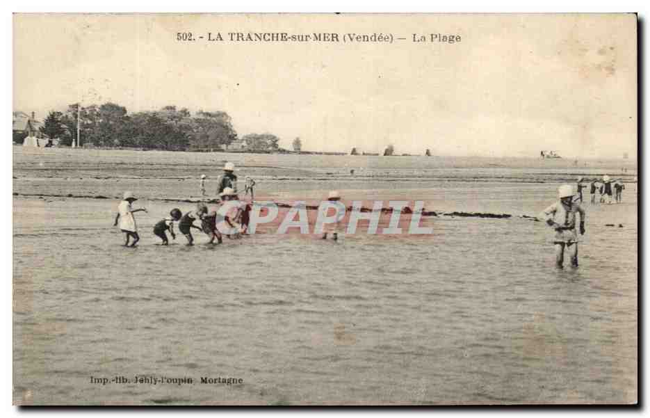 CPA La Tranche Sur Mer La Plage Enfants