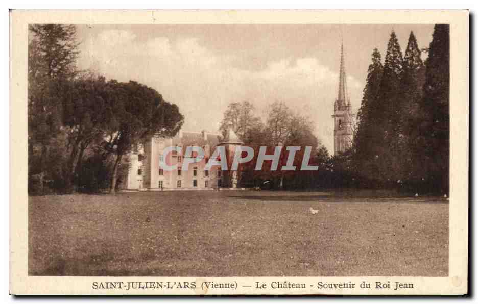 CPA Saint Julien L'Ars Le Chateau Souvenir du Roi Jean