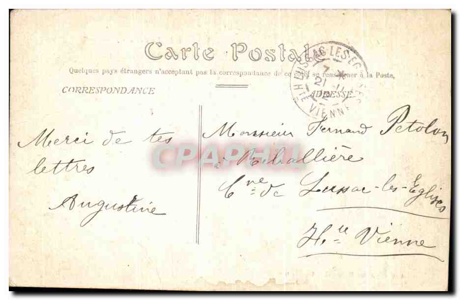 CPA Levallois Perret Hotel de Ville — Verso