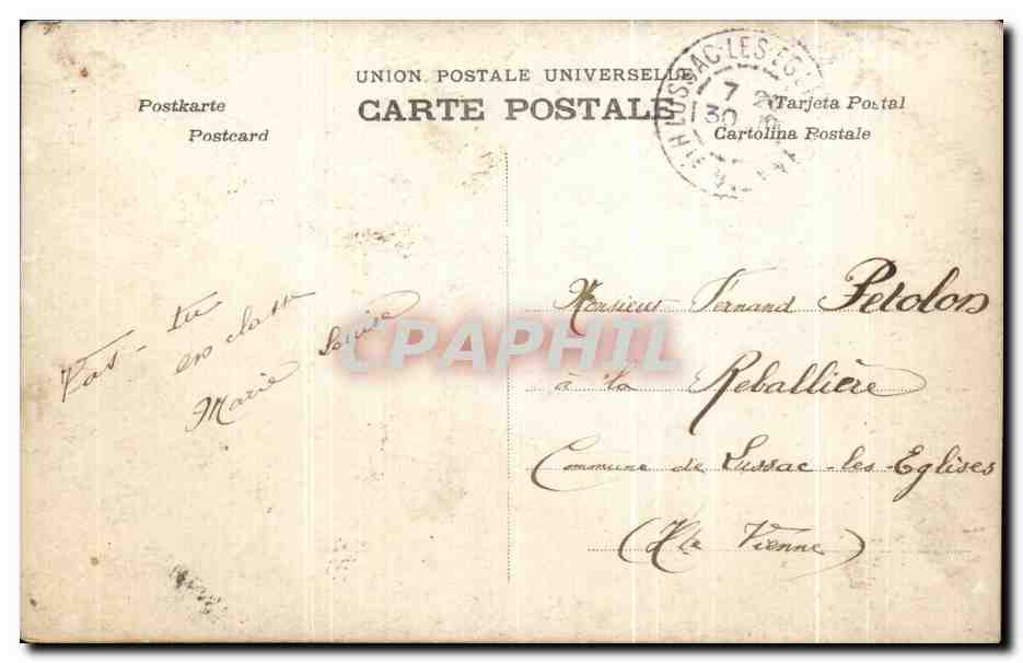 CPA Paris Inonde Janvier 1910 Inondations Le Pont Royal — Rückseite