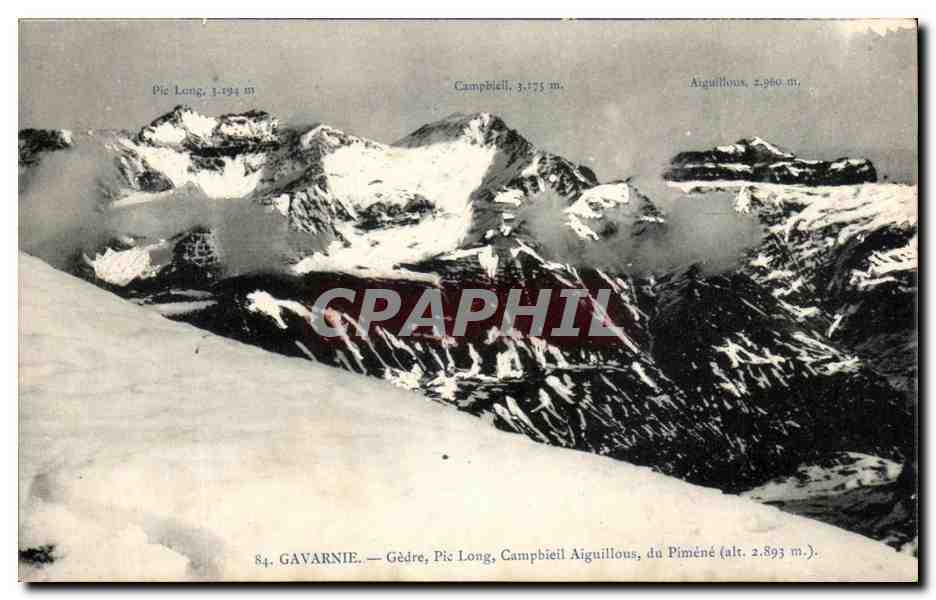CPA Gavarnie Pic long Campbieil Aiguillous 