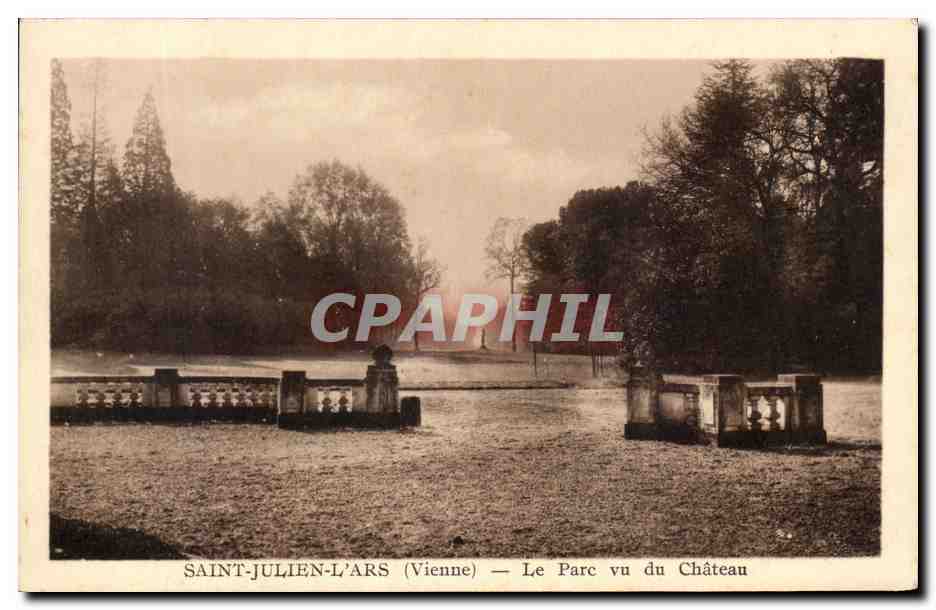 CPA Saint Julien L'Ars Le Parc Vu Du Chateau