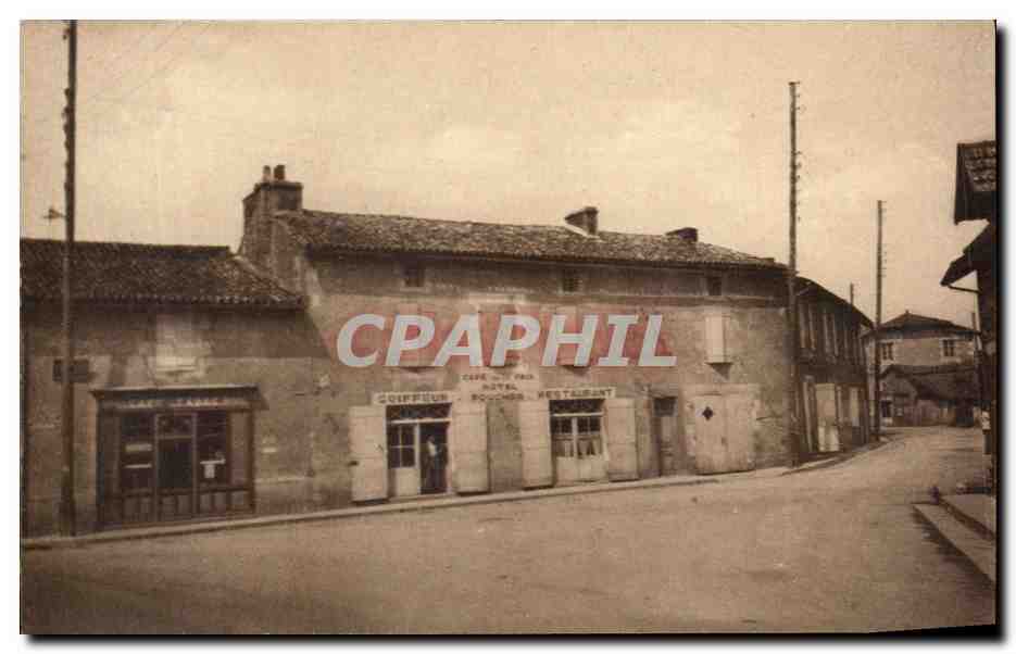 Champagne-Saint-Hilaire — Place du Pilori et Route d'Anché — Pilot, J. Robuchon - Pattion Lucas