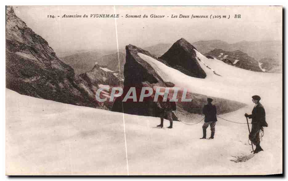 CPA Ascension Du Vignemale Sommet Du Glacier Les Deux jumeaux Alpinisme