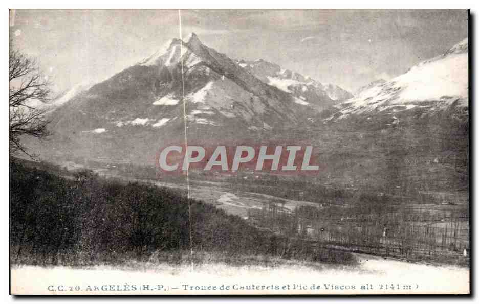 Trouée de Cauterets et Pic de Viscos alt 2141m — Angelès (H.-P.) — Carrache, éditeur, Pau