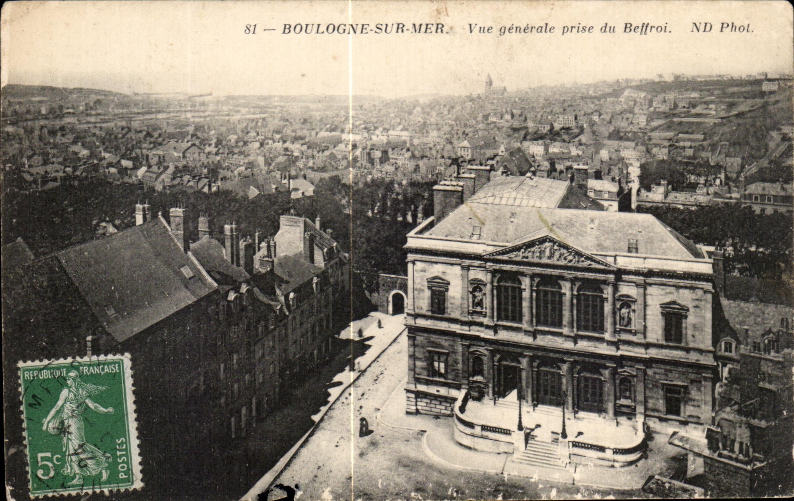 CPA Boulogne Sur Mer Vue Generale Prise Du beffroi