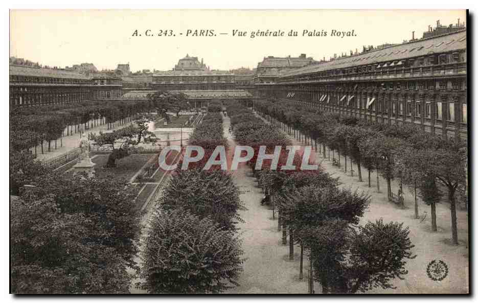 CPA Paris Vue Generale du Palais Royal
