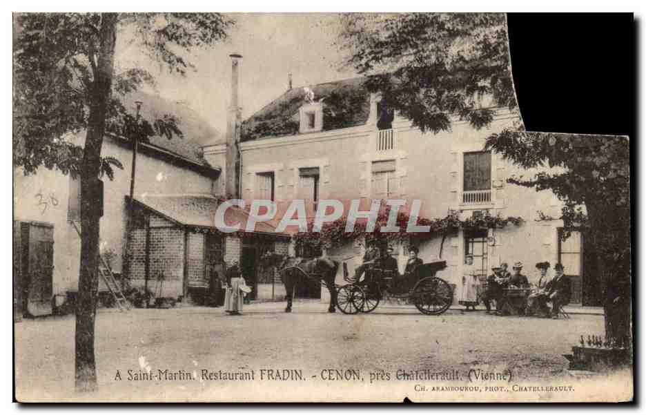 CPA Saint Martin Restauranl Fardin Cenon Pres Chatellerault