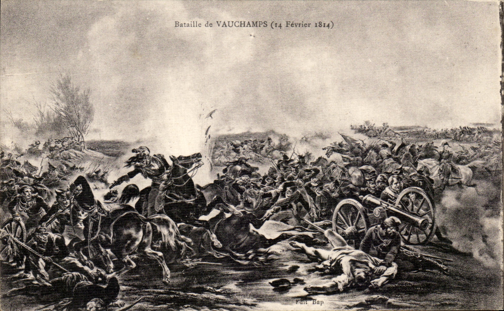 CPA Bataille de Vauchamps 14 fevrier 1814 Militaria