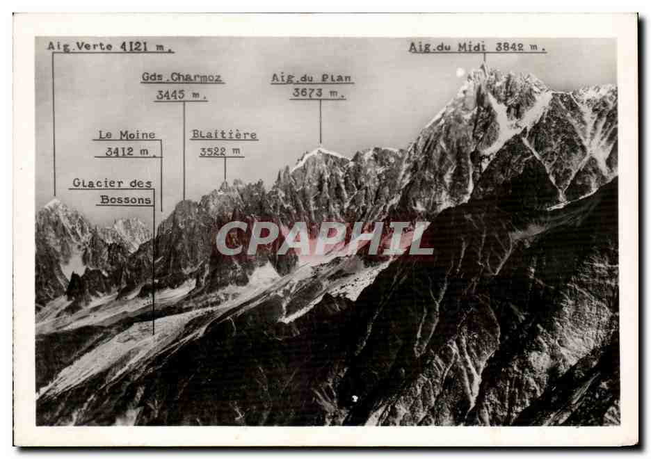 CPSM Chamonix Mont Blanc Les Grandes Aiguilles