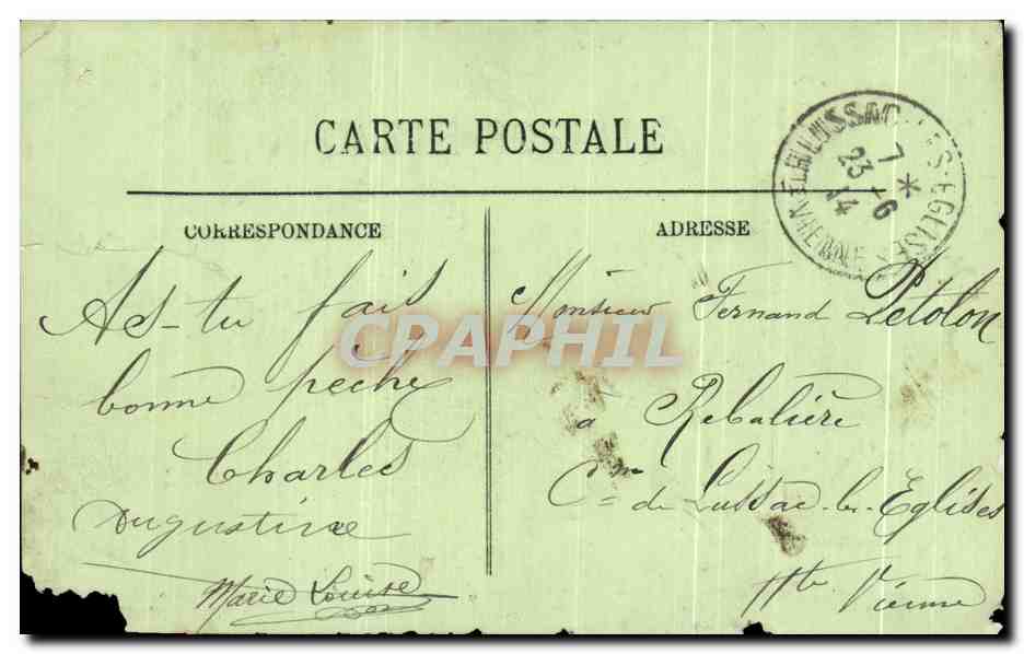 CPA Le Crue De La Seine Levallois Perret Janvier 1910 Le Commisariat rue Rivay  — Rückseite