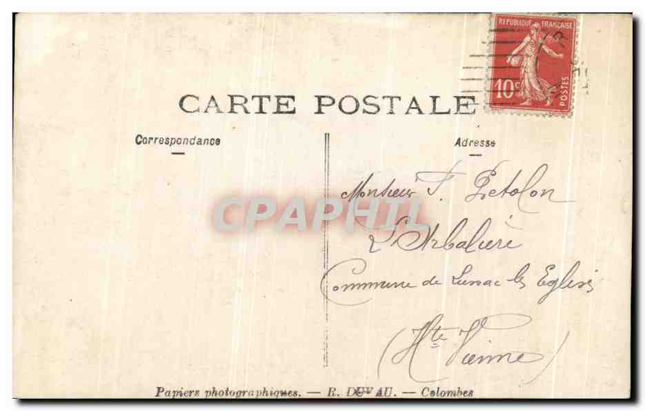 CARTE PHOTO Militaires Militaria  — Rückseite