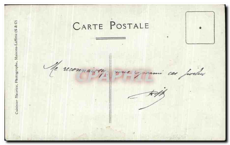 CARTE PHOTO Militaires Militaria Maisons laffitte — Rückseite