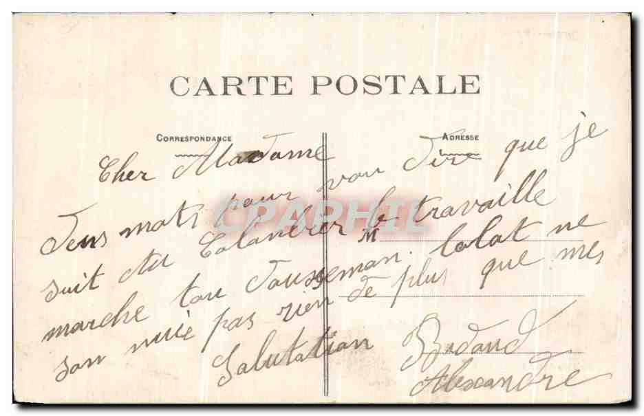 CPA Parlac La Gare — Verso