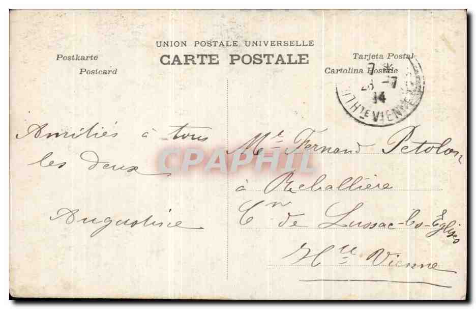 CPA Paris Inondations 1910 Pont Alexandre III — Rückseite