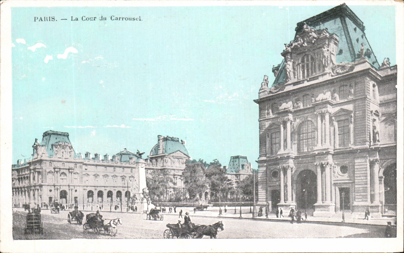 CPA Paris La Cour du Carrousel Louvre