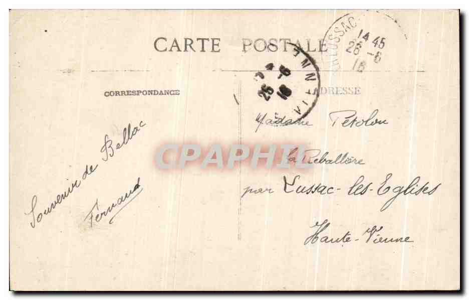CPA Le Limousin Pittoresque Bellac Le Viaduc — Rückseite
