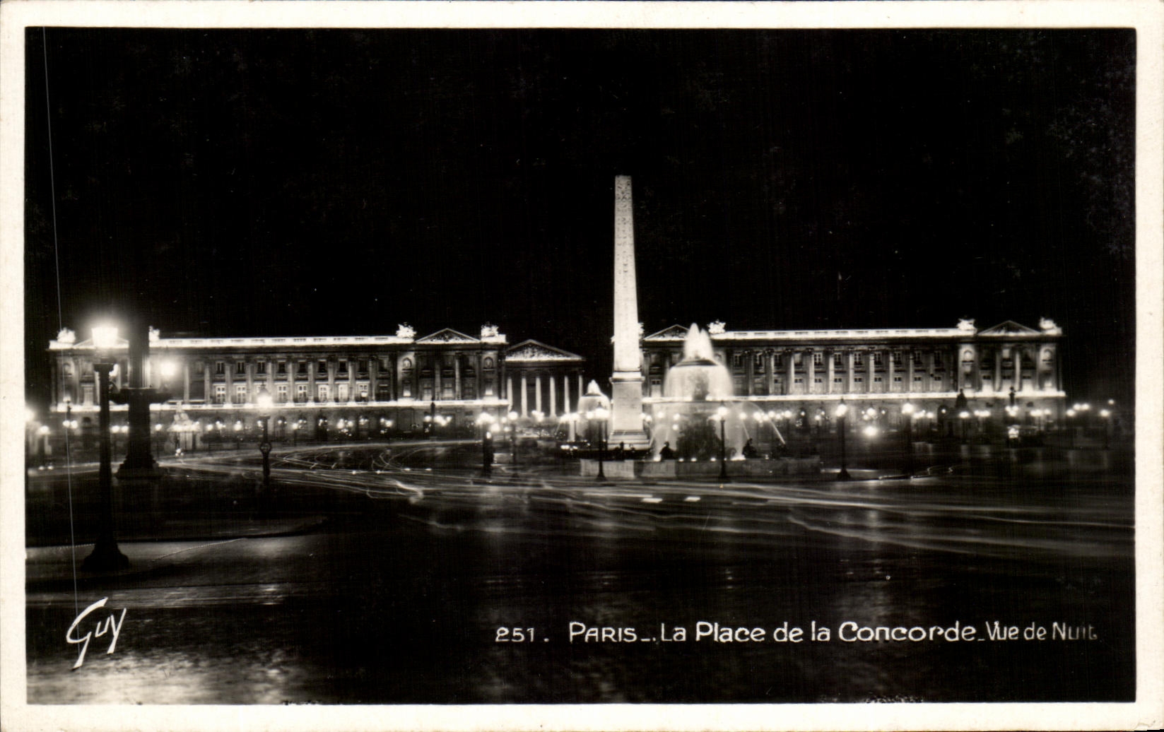 CPA Paris La Place de la Concorde Vue de nuit