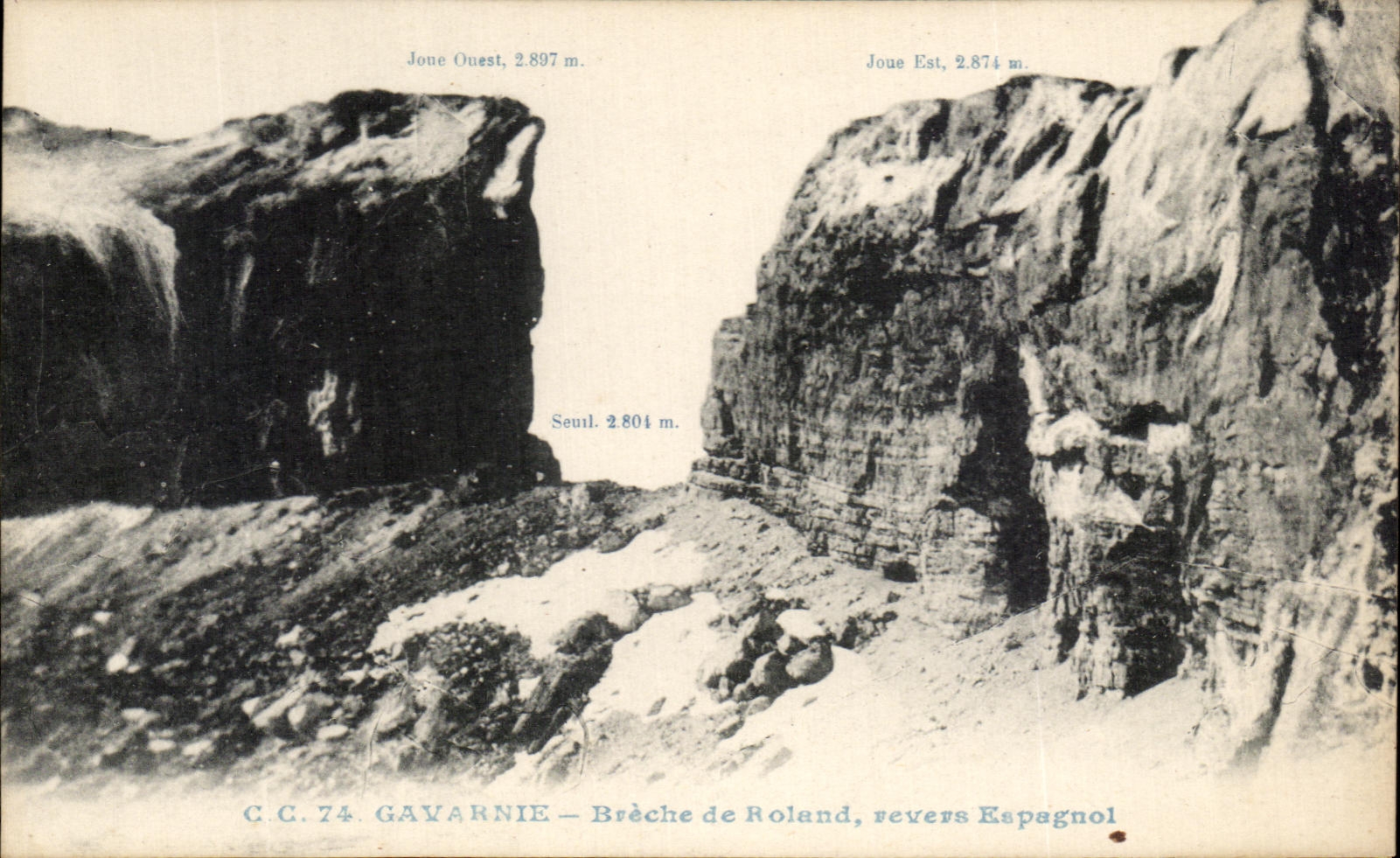 CPA Gavarnie Breche De Roland Revers Espagnol